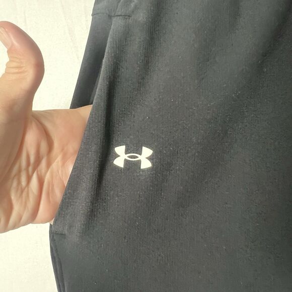 Under Armour Womens M Black Athletic Workout Training Pull on Lightweight Pants - Picture 6 of 10